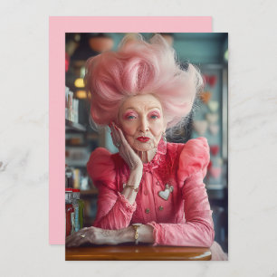 Invitación Expresión de amor Beso de gracia eterna en rosa