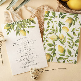 Invitación Exprimido principal Amarillo Lemon Bridal Ducha am