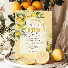 Invitación Exprimido principal de Lemonade Dos dulces cumplea