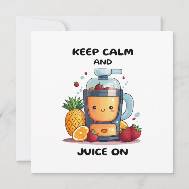Invitación Exprimidor de Frutas Mantén la Calma y Exprime  Sa (Anverso)