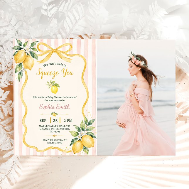 Invitación Exprimirte Limón Foto de la Fiesta de Bebé (Subido por el creador)