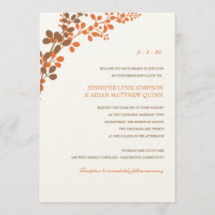 Invitación Exquisitas Vides (Bronce y Naranja)