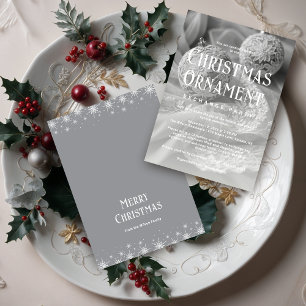 Invitación Exquisite Grey Shades Christmas Ornament 