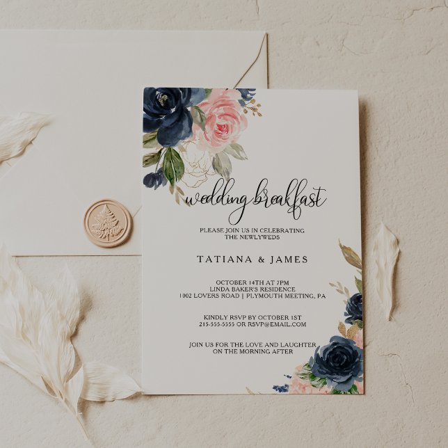 Invitación Exquisito Boda Fall Floral (Subido por el creador)