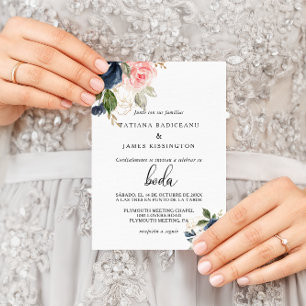 Invitación Exquisito Boda floral de otoño
