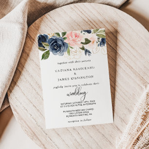 Invitación Exquisito Boda floral de otoño