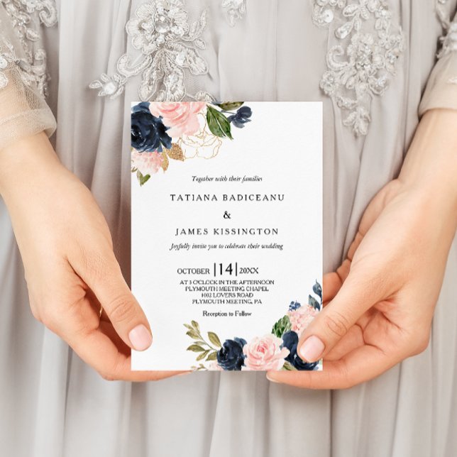 Invitación Exquisito Boda floral de otoño (Subido por el creador)