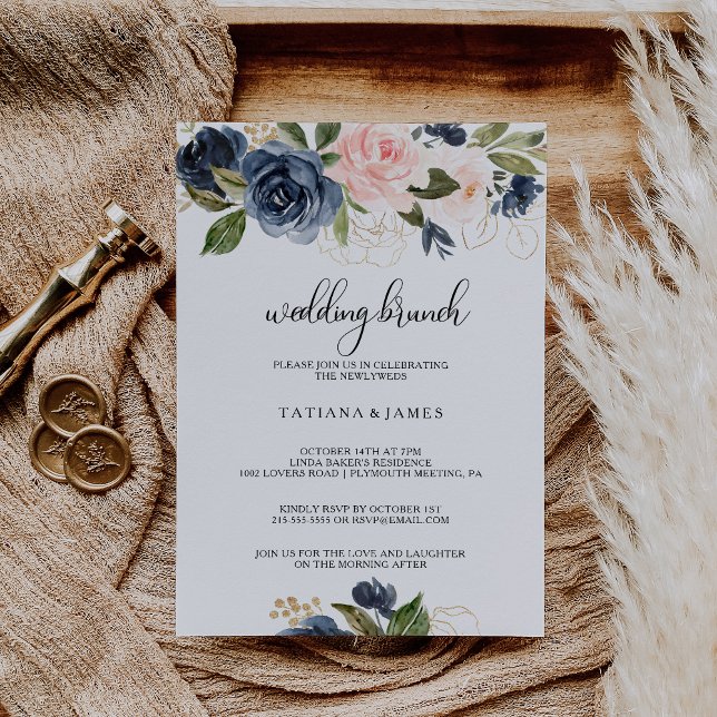 Invitación Exquisito Boda Floral Fall Brunch (Subido por el creador)