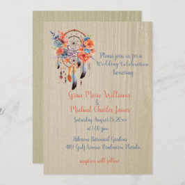 Invitación Exquisito Boho Dream Catcher Boda