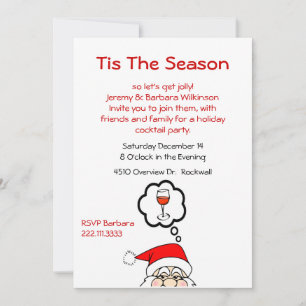Invitación Exquisito cóctel de fiesta de Navidad