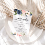Invitación Exquisito dulce floral de otoño dieciséis cumpleañ<br><div class="desc">Esta exquisita y floral y dulce invitación para 16 cumpleaños es perfecta para una familia y amigos que se reúnen para la celebración de 16 años. El diseño se caracteriza por el color rosa a mano, el azul oscuro y las flores caprichosas de la marina, una elegancia inspiradora, clase y...</div>