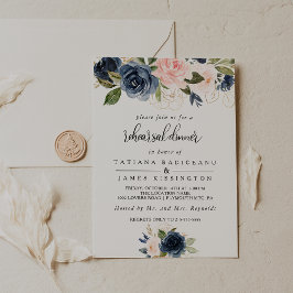 Invitación Exquisito ensayo floral de otoño cena