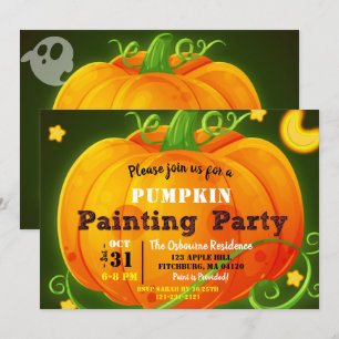 Invitación Exquisito Fiesta de la Calabaza de Halloween
