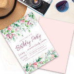 Invitación Exquisito Pink Mauve Floral 30 cumpleaños<br><div class="desc">La elegante plantilla de invitación de la 30ª fiesta de cumpleaños incluye dos arreglos de flores de malva rosa. Todo el texto es editable. Este artículo forma parte de la Exquisita Colección Floral de Mauve Rosa. Contiene plantillas que se pueden utilizar para crear un conjunto de invitaciones único y suministros...</div>