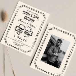 Invitación Exquisitos y extravagantes Alegres Cervezas 30 cum