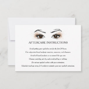 Invitación Extensión de Eyelash Barra de filas Instrucciones 