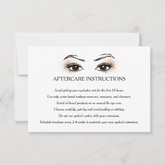Invitación Extensión de Eyelash Barra de filas Instrucciones