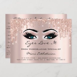 Invitación Extensión Lash Instrucciones de Aftercare Ojos Azu
