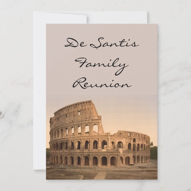 Invitación Exterior del Colosseum, Roma, Italia (Anverso)