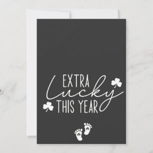 Invitación Extra Afortunado Este Año Embarazo St Patrick Afor
