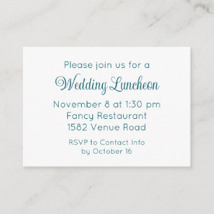Invitación Extra de Evento de Boda con Letra Elega