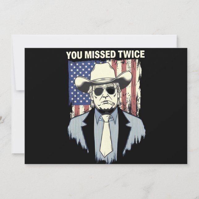 Invitación Extrañaste dos veces al chico de las vacas occiden (Anverso)