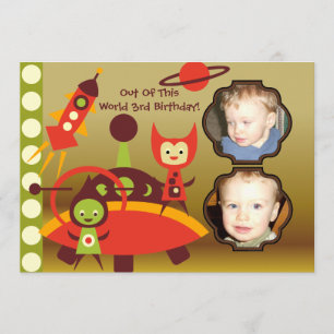 Invitación extranjera del cumpleaños de la