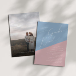 Invitación Extraordinaria muestra de género del bebé fotográf