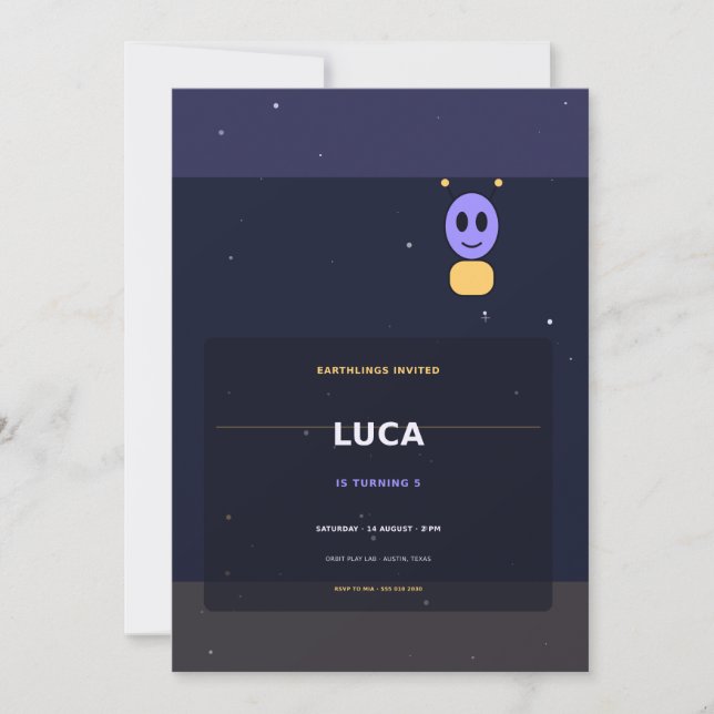 Invitación Extraterrestre Amigable (Anverso)