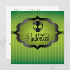 Invitación Extraterrestre verde de Halloween