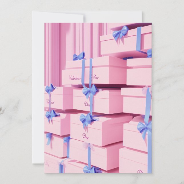 Invitación Extravagancia del regalo de San Valentín (Anverso)