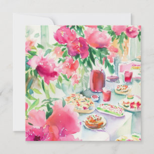 Invitación Extravaganza del tiempo del té: Jardín del té, un 