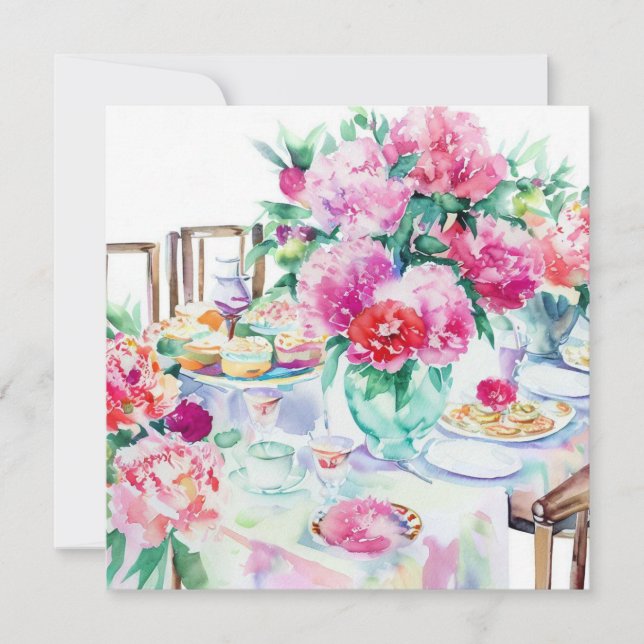 Invitación Extravaganza del tiempo del té: té eterno, un Baby (Anverso)