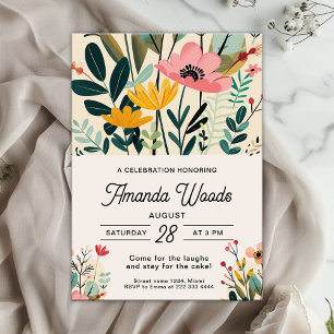 Invitación Exuberante celebración de la alegría floral
