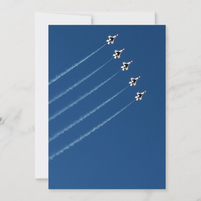 Invitación F-16 Thunderbirds Cinco Formación (Anverso)