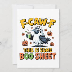 Invitación F-Caw-F Esto Es Alguna Hoja de Boo Divertida Espel