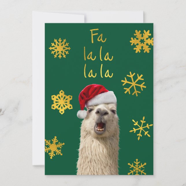 Invitación Fa La La La Llama (Anverso)