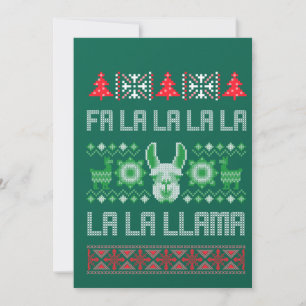 Invitación Fa La La Llama Shirt - Ugly Christmas Sweater Llam