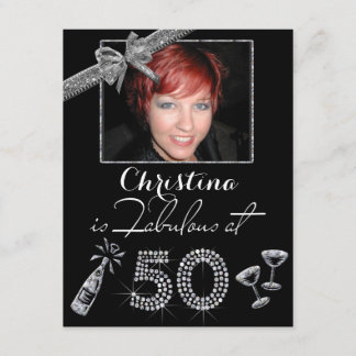 Invitación Fab A Los 50 Champán Y Diamantes Añade Fotos Cumpl