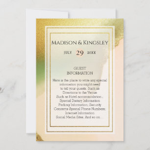 Invitación Fab Chartreuse 🤵 Boda de presupuesto audaz y eleg