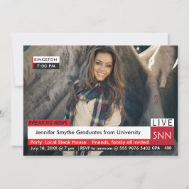Invitación Fab de TV de última hora de graduación