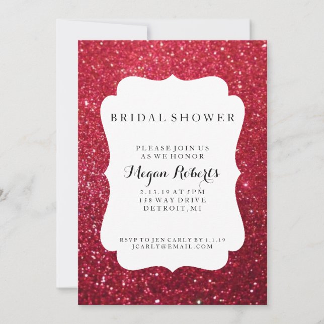 Invitación - Fab Día de la Ducha nupcial - Cherry  (Anverso)