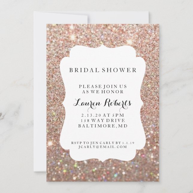 Invitación - Fab Día de la Ducha nupcial - Rosa de (Anverso)