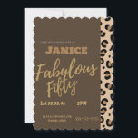 Invitación Fabolous Cheetah 50º<br><div class="desc">Celebra cumplir 50 años con estilo audaz con un diseño de cumpleaños con estampado de leopardo chic hecho para una celebración de hito divertida e inolvidable. Esta invitación de cumpleaños número 50 personalizable es perfecta para cualquiera que ame el estampado de animales de moda, las vibras de fiesta glamorosas y...</div>