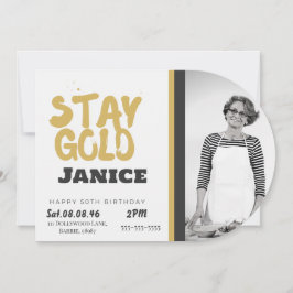 Invitación Fabolous Gold Golden 50th Personalized