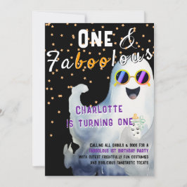 Invitación FaBOOlous Halloween Pequeño Bebé BOO Primer cumple