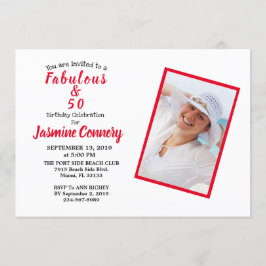 Invitación Fabulosa celebración de cumpleaños 50