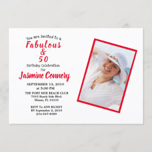 Invitación Fabulosa celebración de cumpleaños 50