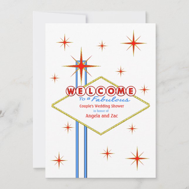 Invitación fabulosa de la ducha de la boda del (Anverso)