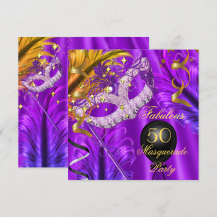Invitación Fabulosa fiesta de cumpleaños de la Mascarada de O